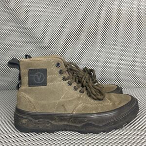Vans Sentry WC Shoes Mens 5.5 Womens 7 Green Canteen Suede Hi Top Lace Up